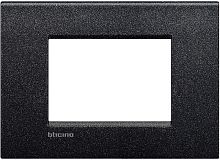 Рамка прямоугольная Legrand BTicino LivingLight 3 мод Черная лава  картинка